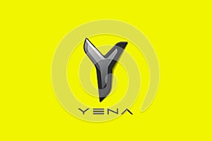 Letter Y Logo design Cyberpunk Hitech Futuristic Technology style