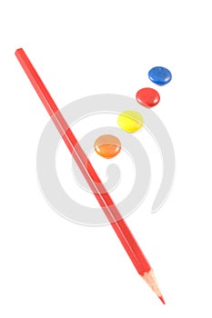 Letter Y made of colored chocolates