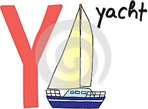 Letter Y - yacht