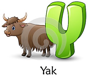 Letter Y is for Yak cartoon alphabet