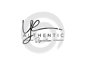 Letter YE Signature Logo Template Vector