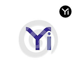 Letter YI Monogram Logo Design