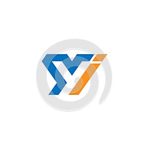 Letter Yi negative space logo, Yi Monogram, Initial Yi Logo, Yi Logo, Icon, Vector