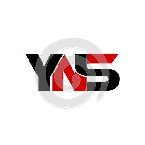 Letter YNS simple monogram logo icon design.