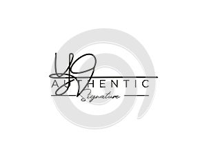 Letter YO Signature Logo Template Vector