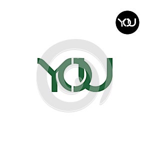 Letter YOU Monogram Logo Design