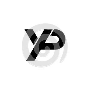 Letter YP simple logo design vector