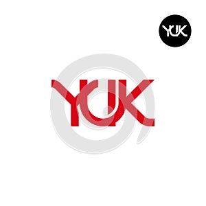 Letter YUK Monogram Logo Design