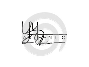 Letter YY Signature Logo Template Vector