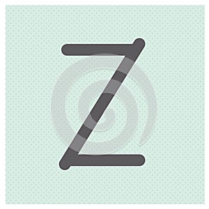 Letter Z alphabet vector illustration. Vector illustration decorative design