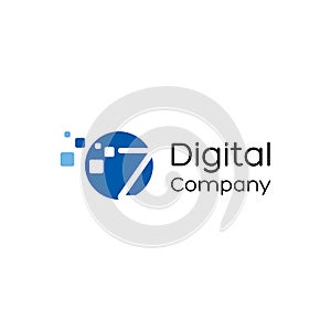 Letter Z digital logo, Technology and digital logotype