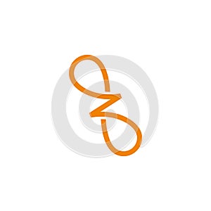letter z infinity loop line logo vector