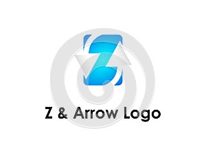 Letter Z logo, letter Z and Arrow Logo