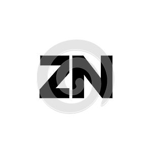 Letter Z and N, ZN logo design template. Minimal monogram initial based logotype