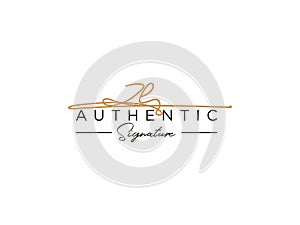 Letter ZE Signature Logo Template Vector