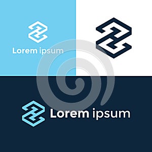 Letter ZH Initial logo design modern Template Vector Illustration icon elements