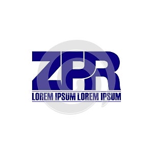 Letter ZPR simple monogram logo icon design.