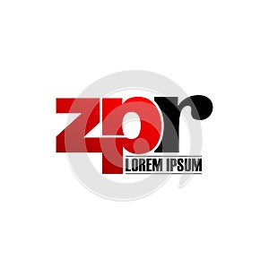 Letter ZPR simple monogram logo icon design.