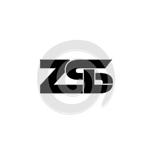 Letter ZSL simple monogram logo icon design.