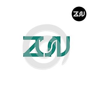 Letter ZUN Monogram Logo Design photo