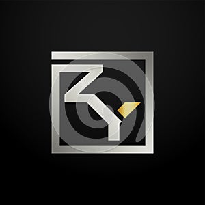 Letter ZY modern logo icon monogram design. Outstanding professional elegant trendy based alphabet. Vector graphic template