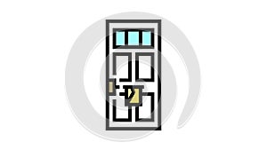 letterbox in door color icon animation