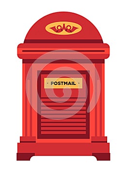 Letterbox or mailbox isolated icon, post office letters container