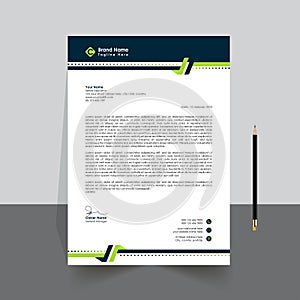 Letterhead Pad Mocup, modern letterhead design. Business Pad template.