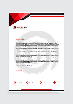 Letterhead Template Design Vector Illustration photo