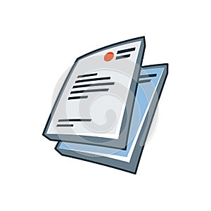 Letterheads icon in cartoon style