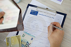 Lettering application document for schengen visa.