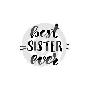 Lettering best sister ever