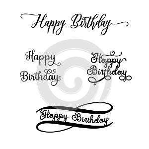 lettering and calligraphy modern - Happy Birthday to you. Sticker, stamp, logo - hand made