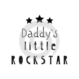 Lettering child poster my daddy little pockstar