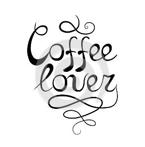 Lettering Coffee lover