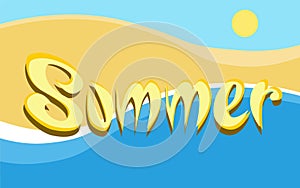 Lettering desaign of the word Summer