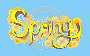 Lettering design of the word Spring