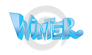 Lettering design of the word Winter
