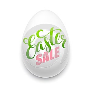 Lettering Easter sale eggs. Vector illustration