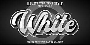 Lettering editable text effect style