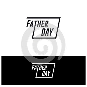 Lettering Father Day, iconic, modern, flat, icon