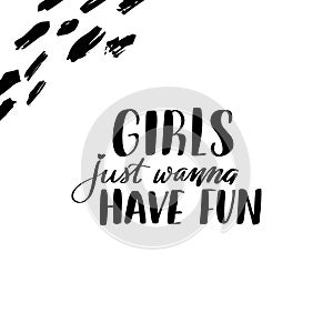 Lettering girls just wanna have fun