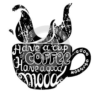 Lettering Good coffee good mood