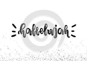 Lettering hallelujah vector