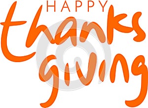 Lettering happy thanksgiving typhography poster