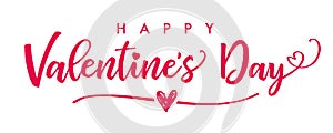 Lettering Happy Valentines Day banner