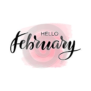 Lettering hello February