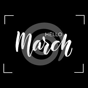 Lettering hello March