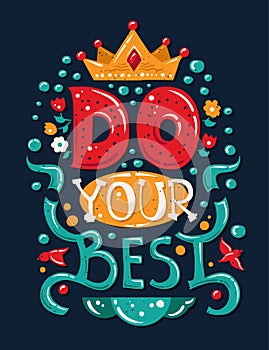 Lettering phrase Do Your Best