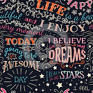 Lettering with positive affirmations photo